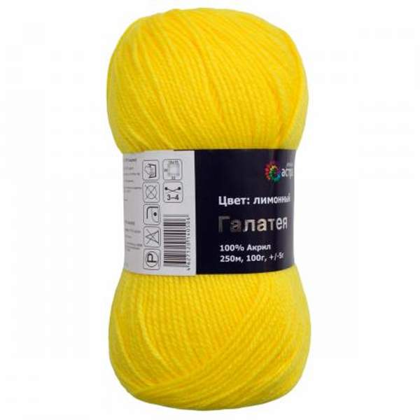 Пряжа Astra Premium Галатея 100гр. 250м (100% акрил) (12 лимонный)