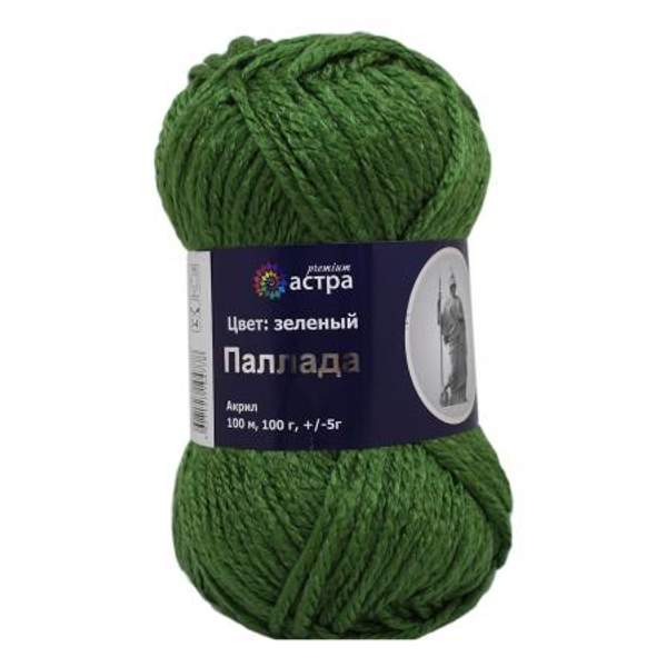 Пряжа Astra Premium Паллада 100гр. 100м (100% акрил) (03 зеленый)