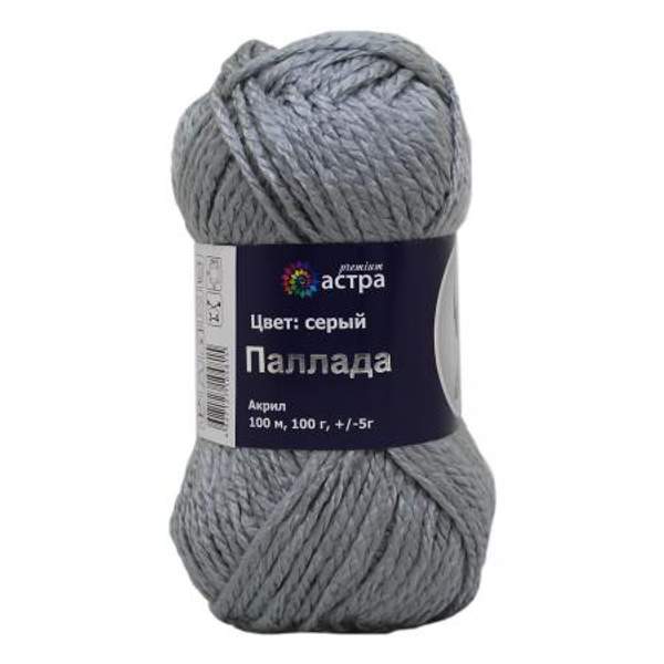 Пряжа Astra Premium Паллада 100гр. 100м (100% акрил) (05 светло-серый)