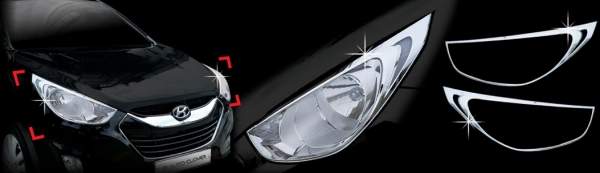 Рамка передней фары(хром)