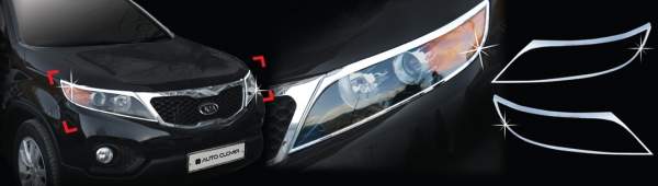 Рамка передней фары(хром)