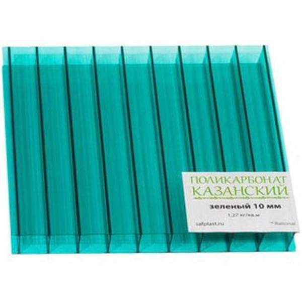 Rational Казанский Сотовый поликарбонат 8 мм RATIONAL Казанский 0,93 кг/м2 2,1*6 м зеленый