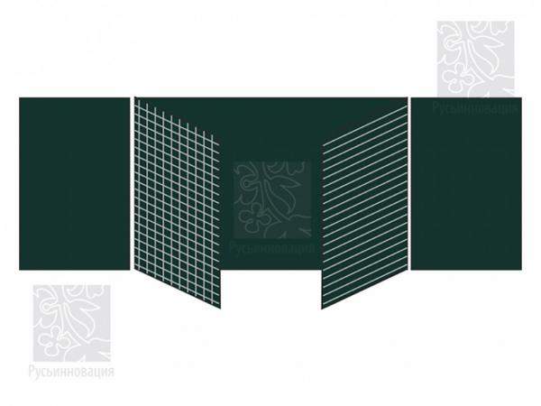 Разлинованная пятиэлементная меловая магнитная доска