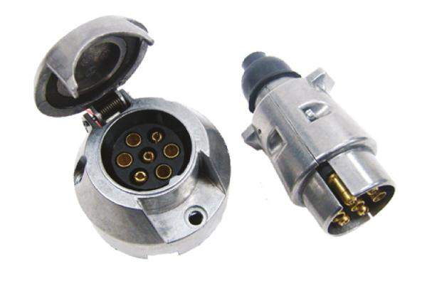 Разъем для прицепа (папа+мама) аллюминий.12В