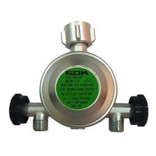 Редуктор GOK PS 16 бар KLF на 2 потребителя 1 кг/час 29(30) mbar