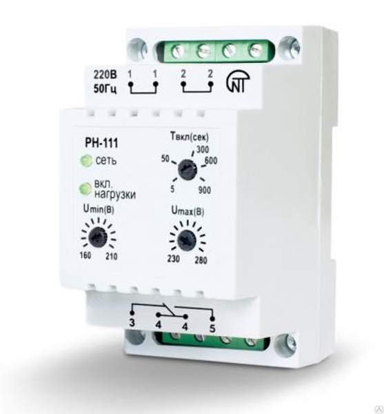 Реле напряжения однофазное РН-111 16А 160-220В Новатек