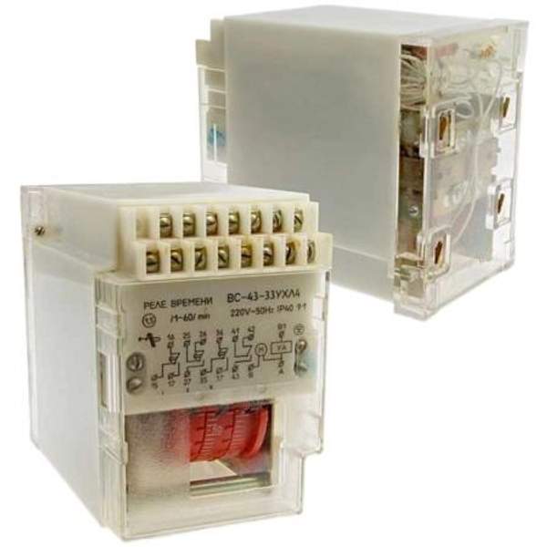 Реле времени ВС-43-33 1-60мин 220В 50Гц