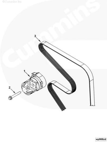 Ремень 8PK1727 Cummins C8.3 3911620 3289179