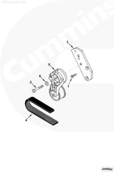 Ремень 8РК1445 (8РК1443) двигателя Cummins 3288790 3911568 3807359