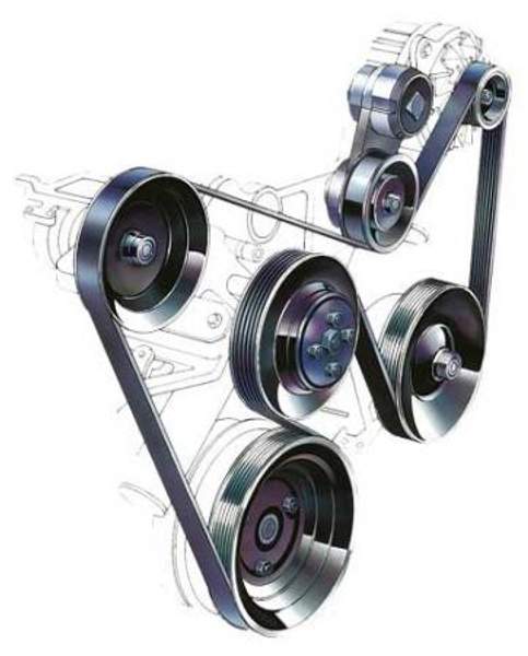 Ремни привода 8PK1650 Cummins C300-20 3906407 3911577 3289056