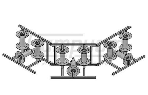 Ролик кабельный угловой модульный РПК 3УМэ
