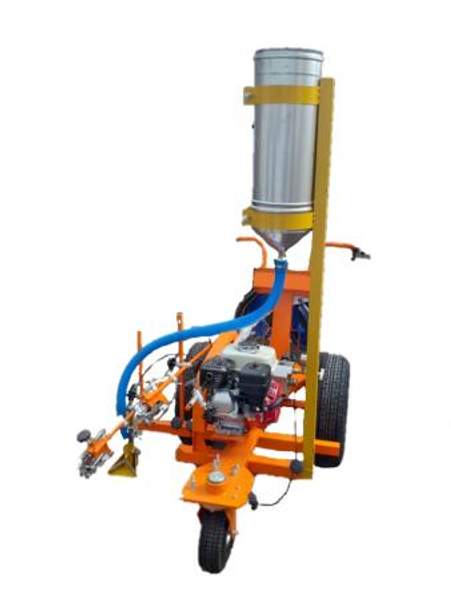 Ручная разметочная машина РМ-7000 ЭВО Михалыч с двигателем Honda GX-120 и с оборудованием для стеклошариков