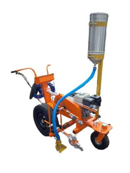 Ручная разметочная машина РМ-7000 ЭВО Михалыч с двигателем Zongshen GB 200 и с оборудованием для стеклошариков