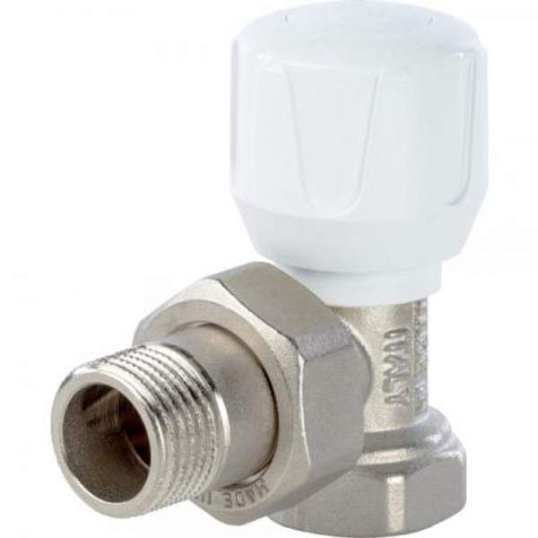 Ручной регулируемый клапан угловой 1/2" Stout