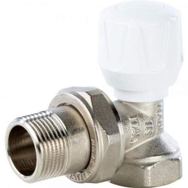 Ручной регулируемый клапан угловой 3/4" Stout