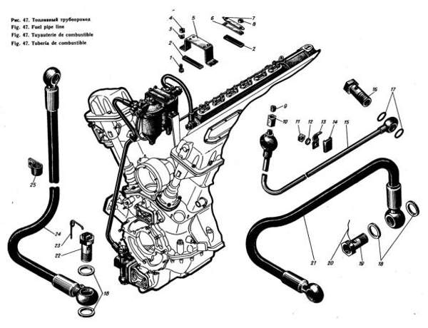Рукав гибкий к топливному фильтру Сб. 1235-09-1-02