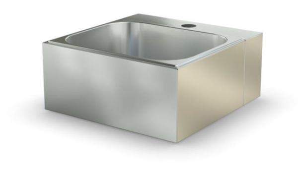 Рукомойник консольный 500х400х140мм, цельнотянутая раковина из нержавеющей стали для кухни общепита столовой кафе