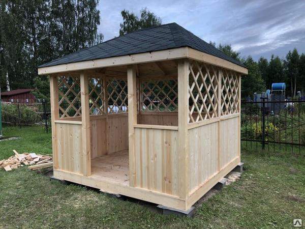 Садовые беседки деревянные для дачи 4*3 метра