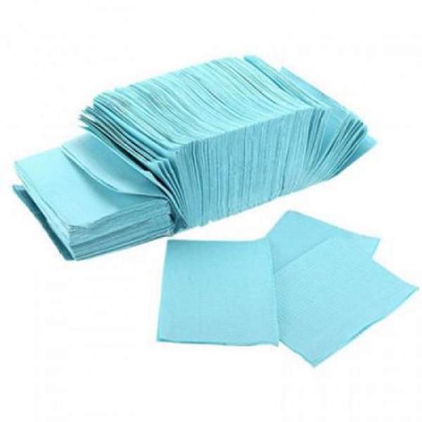 Салфетки для маникюра, Euro Standart 33*45: Цвет голубой (бум.+полиэт.)