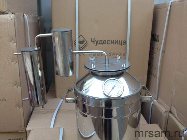 Самогонный аппарат Иваныч СВТ широкая горловина (Модификация: СВТ-20л-БТФ со стеклянным сухопарником)