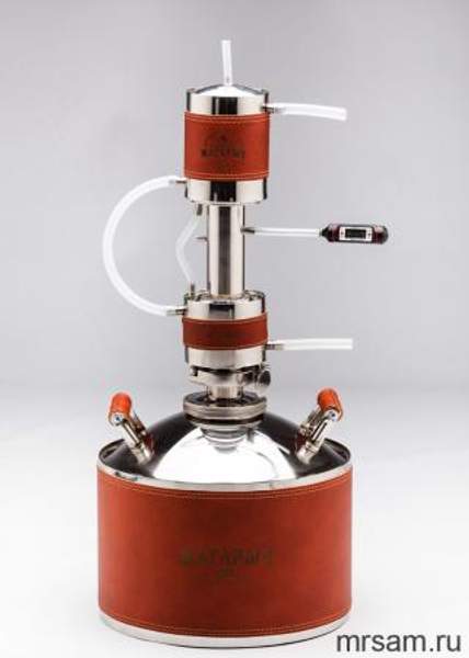 Самогонный аппарат Магарыч Машковского Экспорт (Объем перегонного куба: Экспорт-кожа 12 л + электронный термометр)