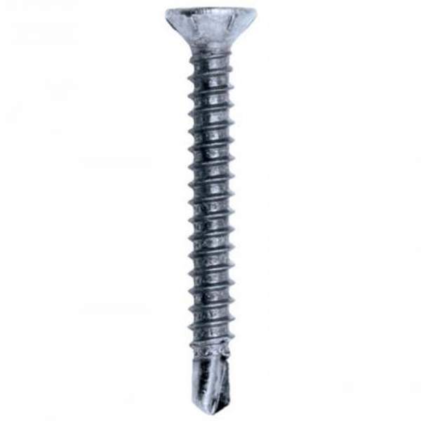 Саморез оконный SG 3,9х38 потай, сверло, частая резьба, белый цинк