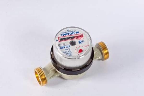 Счетчик воды «Тритон-М» КВу 1,5 (в латунном корпусе) (мин. заказ 100шт)
