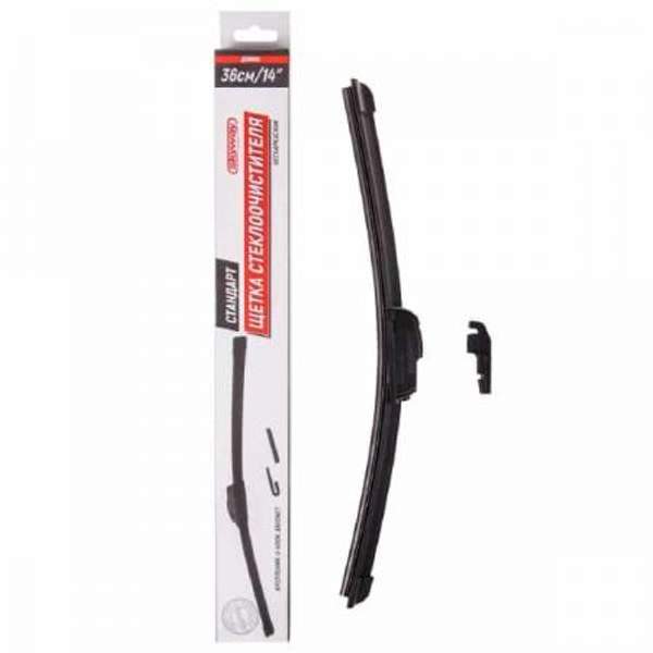 Щетка стеклоочистителя бескаркасная 36см/14" SKYWAY Стандарт 1шт.