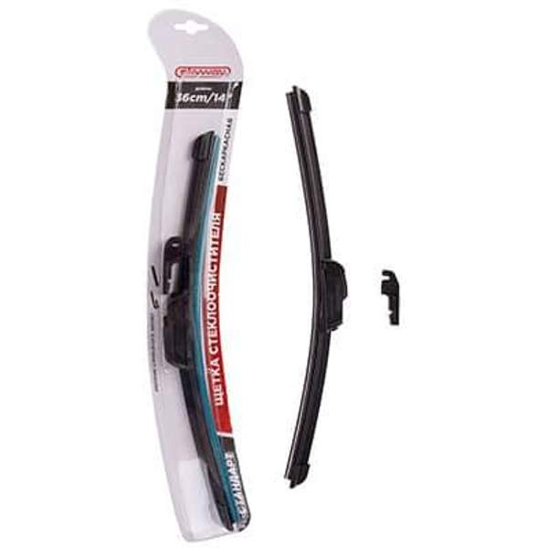Щетка стеклоочистителя бескаркасная 36см/14" SKYWAY Стандарт в блистере 1шт