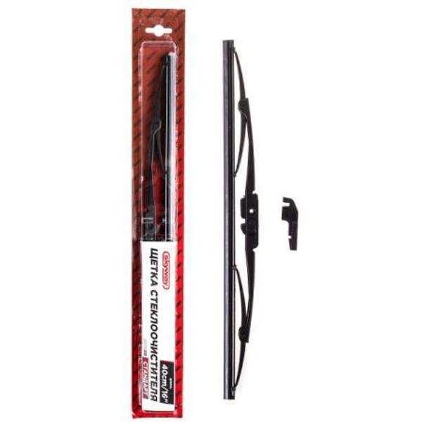 Щетка стеклоочистителя бескаркасная 40см/16" SKYWAY Стандарт в блистере 1шт