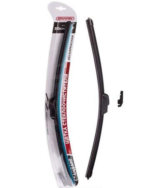 Щетка стеклоочистителя бескаркасная 50см/20" SKYWAY Стандарт в блистере
