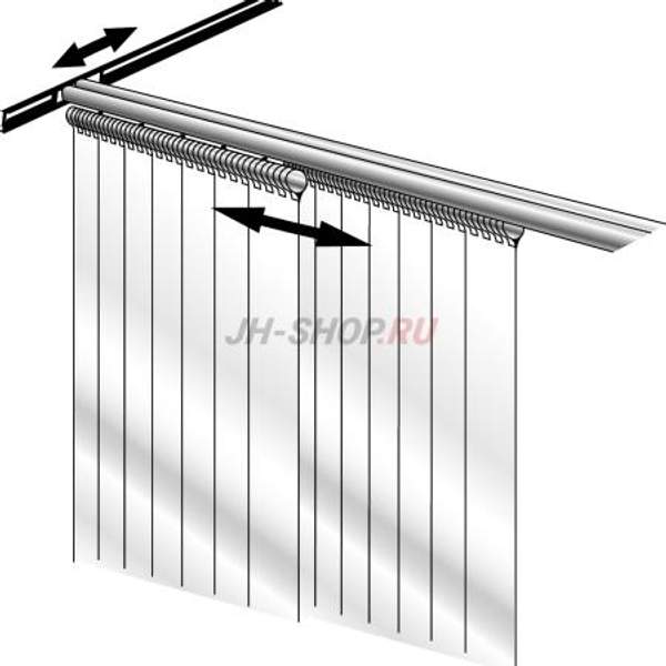 Сдвижная-передвижная мобильная ПВХ-завеса Frostwall