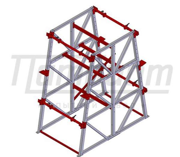 Сдвоенный кабельный стеллаж СК2 2,3-2