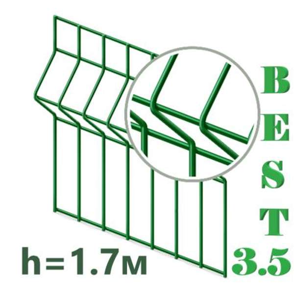 Секция 3D Гиттер БЕСТ 3.5, 1730х2500 ППК 6005