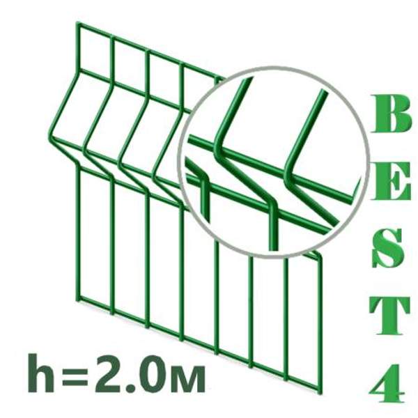 Секция 3D Гиттер БЕСТ 4, 2030х3000 ППК 6005