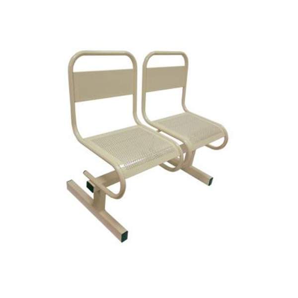 Секция стульев перфорированная 2-х местная разборная