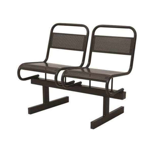 Секция стульев перфорированная 2-х местная сварная