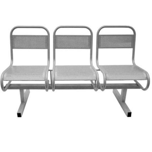 Секция стульев перфорированная 3-х местная разборная