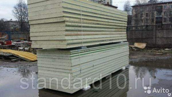 Сэндвич панели PIR 80 мм, 3,96 м