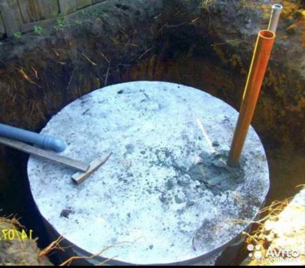 Септик из бетонных колец на 4м3