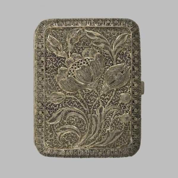 Серебряный портсигар. Российская империя, конец 19 века