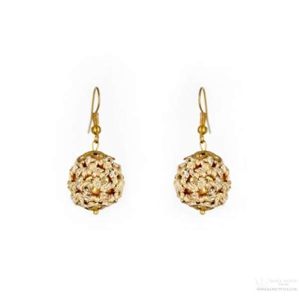 Серьги "Golden balls" ручной работы от Maria Monid