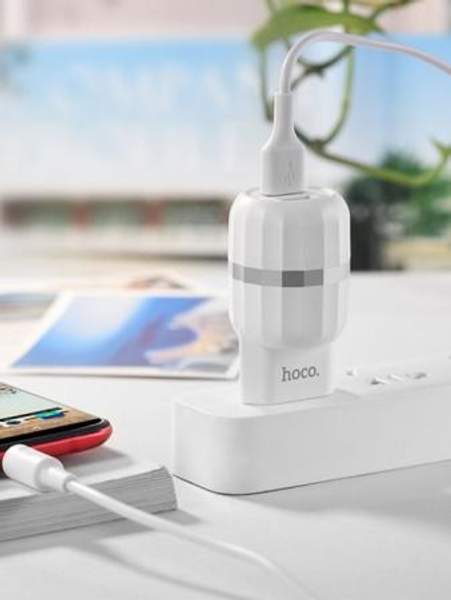 Сетевое зарядное устройство адаптер питания Кабель usb micro зарядка для телефона 2.4 А Hoco