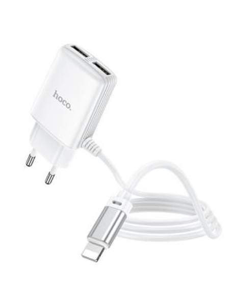 Сетевое зарядное устройство C82A Real Power 2*USB выхода кабель Apple iPhone Lightning/ Адаптер ЮСБ Hoco