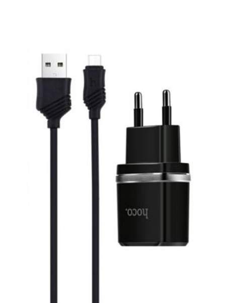 Сетевое зарядное устройство HOCO C11 1USB 1A + кабель MicroUSB/юсб Hoco