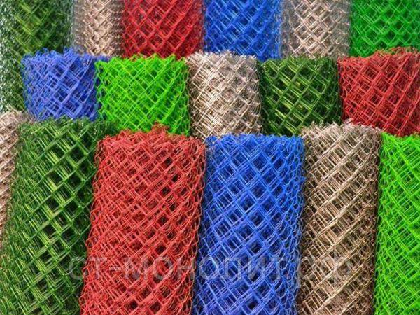 СЕТКА РАБИЦА ОЦИНКОВАННАЯ С ПОЛИМЕРНЫМ ПОКРЫТИЕМ, ЦВЕТНАЯ ( под заказ от 5 рулонов)