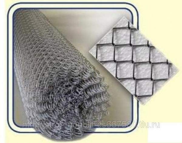 Сетка-Рабица 25х25 д. 1,6 ОЦИНКОВ. рулон 1,5х10 м.