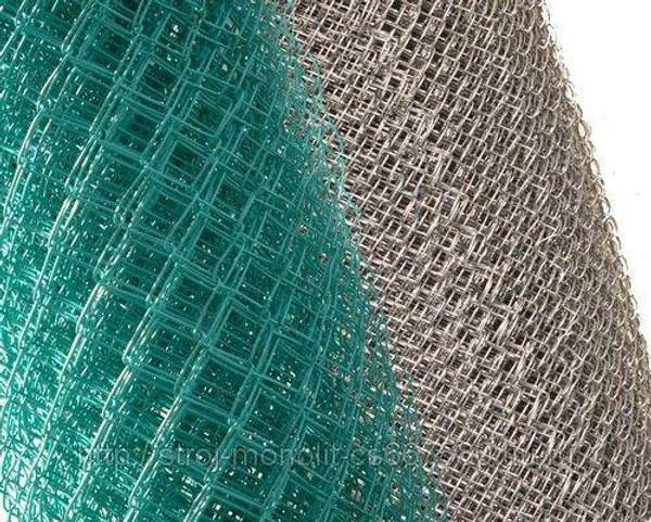 Сетка Рабица 55х55 д.2,5 ОЦИНК. с ПОЛИМЕРНЫМ покр.рул. 2,0х10м