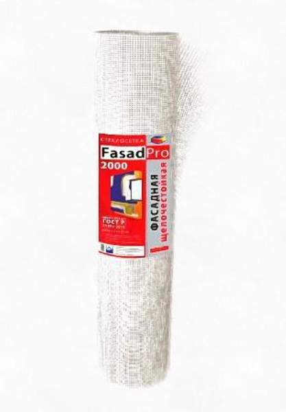 Сетка стеклотканевая фасадная Крепикс (BauTex) FasadPro с ячейкой 4мм х 4мм плотностью 165 г/кв. м