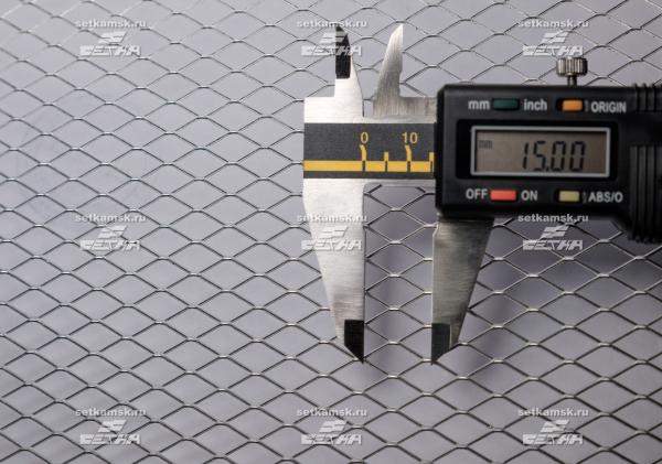 Сетка ЦПВС/ПВЛ АЛ 15х7, толщ 0,5, шаг 1,5 (мм), рулон 5 кв.м.